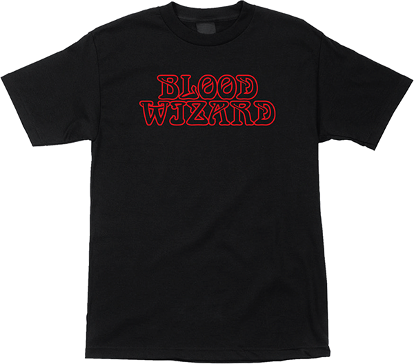BLOOD WIZARD OUTLINE LOGO SS TSHIRT MEDIUM BLACK