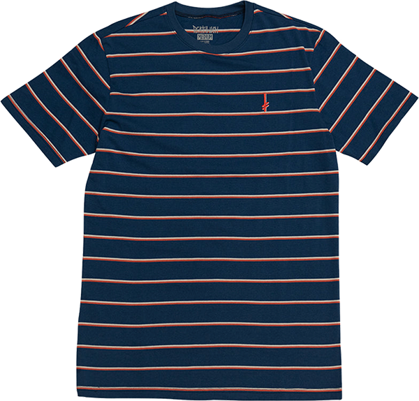 DEATHWISH GANG LOGO STRIPE SS XLARGE NAVY