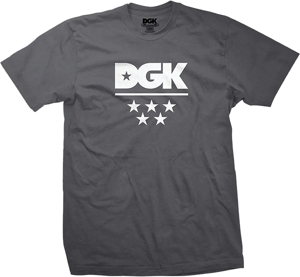 DGK ALL STAR - SHORT SLEEVE TSHIRT XXL CHARCOAL
