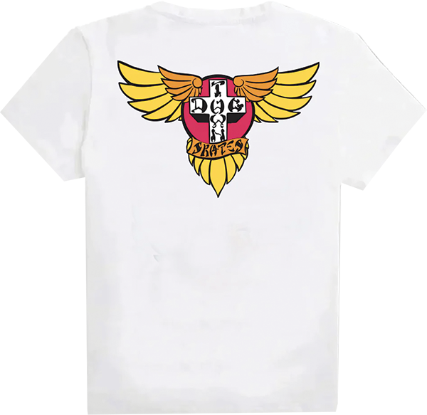 DOGTOWN WINGS 70'S SS TSHIRT LARGE WHITE