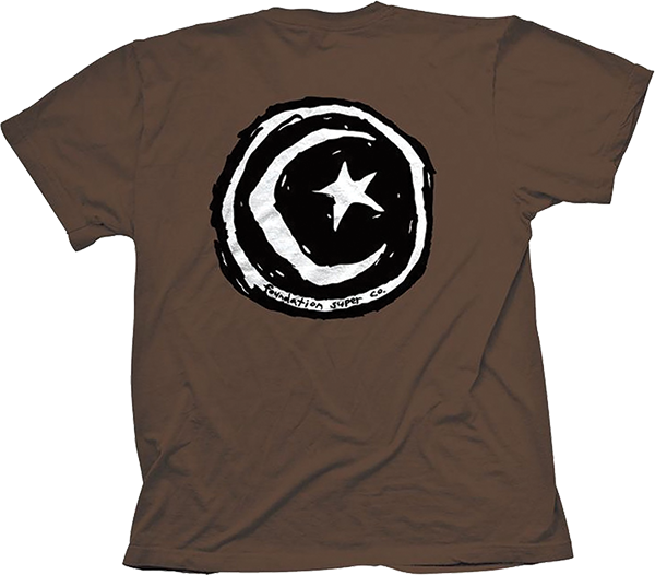 FOUNDATION STAR & MOON SS TSHIRT SMALL BROWN