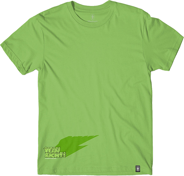 GIRL YEAH RIGHT SHADOW SS TSHIRT MEDIUM LIME GREEN