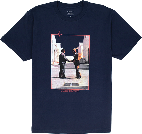 HABITAT FLOYD WISH YOU WERE HERE SS TSHIRT SMALL NAVY