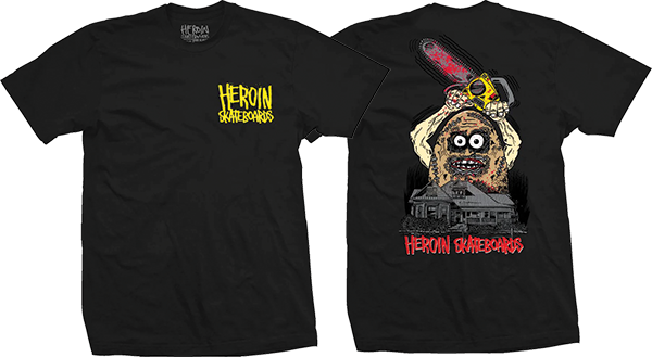 HEROIN TEGGXAS CHAINSAW SS TSHIRT SMALL BLK