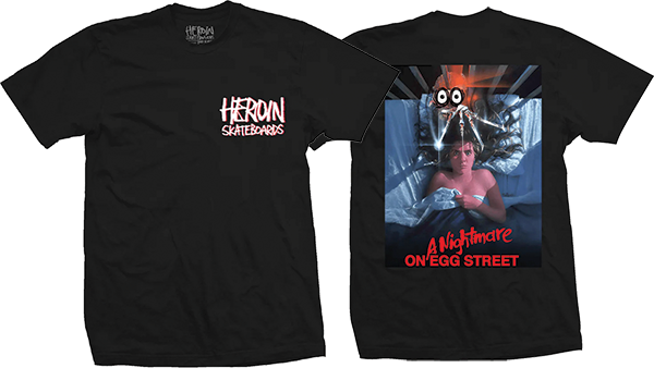 HEROIN NIGHTMARE ON EGG STREET SS TSHIRT LARGE BLK