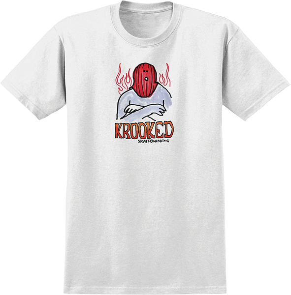 KROOKED FIRE MASK SS TSHIRT XLARGE WHITE