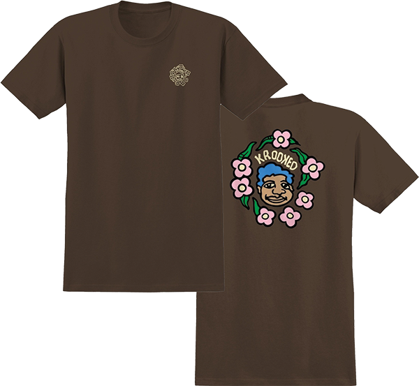 KROOKED KROOKED MG SS TSHIRT L-DARK CHOCOLATE/CREAM