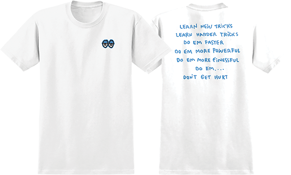 KROOKED NEW TRICKS SS TSHIRT XLARGE WHT/BLU/BLK/WHT