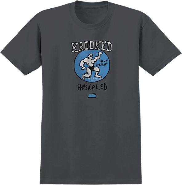 KROOKED PHYSICAL ED SS TSHIRT MEDIUM CHARCOAL