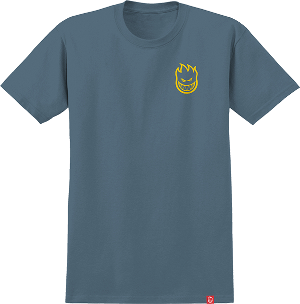 SPITFIRE LIL BIGHEAD SS TSHIRT SMALL BLUE/YEL