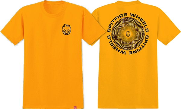 SPITFIRE CLASS TSHIRTIC VORTEX SS TSHIRT MEDIUM GLD/BLK