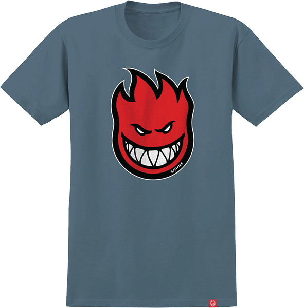 SPITFIRE BIGHEAD FILL SS TSHIRT S-INDIGO BLUE/RED/BLK/WHT
