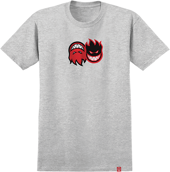 SPITFIRE ETERNAL FILL SS TSHIRT LARGE HEATHER GREY/RED/BLK/WHT