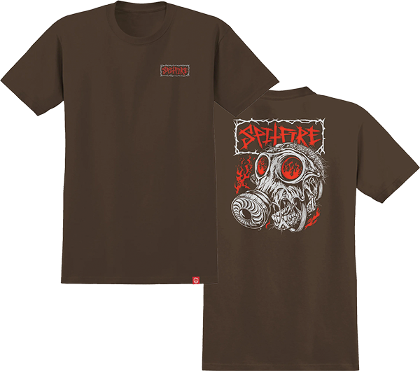 SPITFIRE GAS MASK SS TSHIRT XL-DARK CHOCOLATE