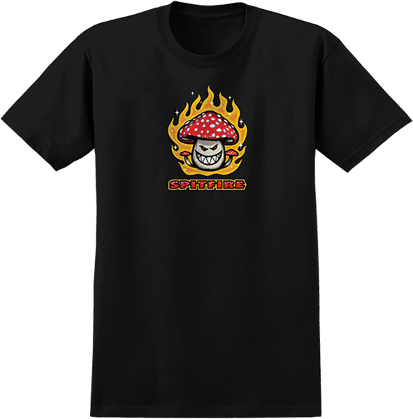 SPITFIRE MUSHROOM BIGHEAD SS TSHIRT SMALL BLACK/RED