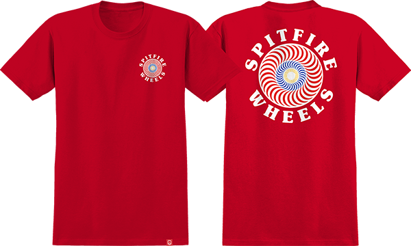 SPITFIRE OG CLASS TSHIRTIC FILL SS TSHIRT LARGE RED/MULTI