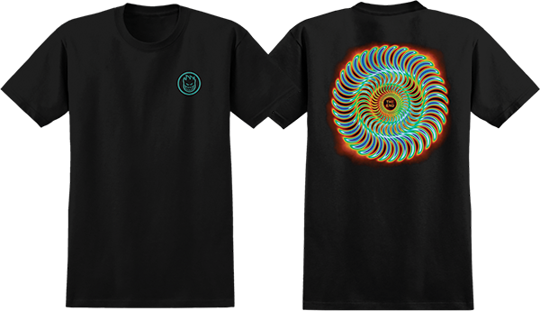 SPITFIRE RADIOACTIVE CLASSIC SWIRL SS TSHIRT SMALL BLACK
