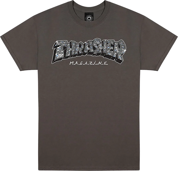THRASHER DISCO BY SPANKY SS TSHIRT MEDIUM CHARCOAL