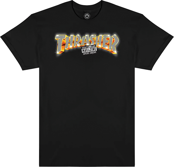 THRASHER EXPLICIT SHORT SLEEVE TSHIRT SMALL BLACK