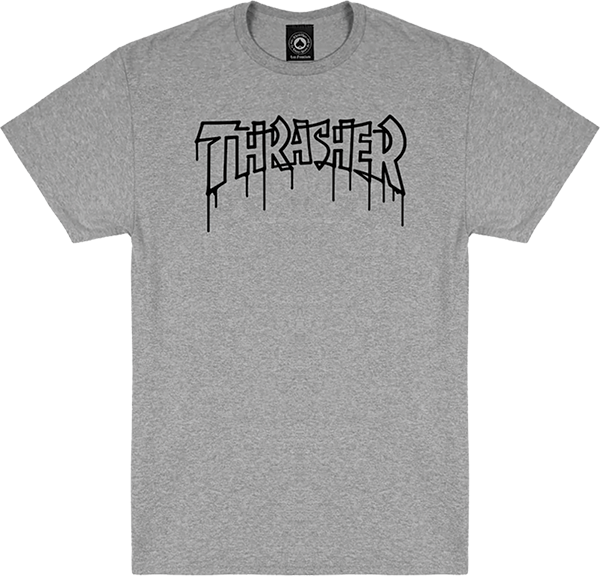 THRASHER ONE-LINER SS TSHIRT MEDIUM SPORT GREY