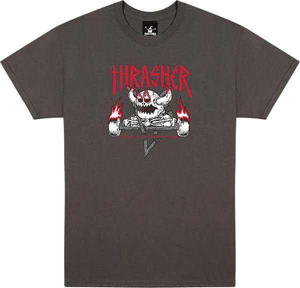 THRASHER TOY MACHINE MONSTER-GRAM SS TSHIRT XXLARGE-CHARCOAL