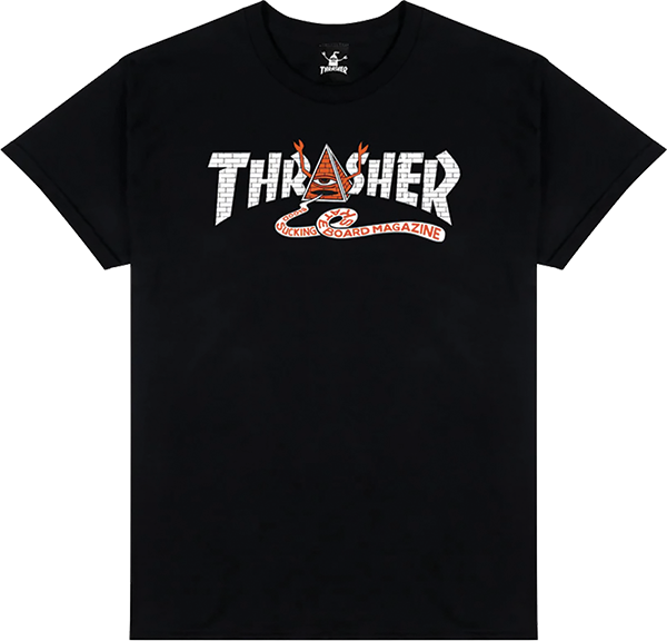THRASHER TOY MACHINE PYRAMID SS TSHIRT XLARGE-BLACK