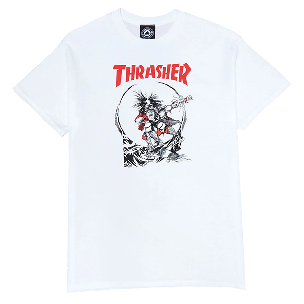 THRASHER OUTLAW 2-TONE SS TSHIRT MEDIUM WHITE