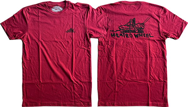 THE HEATED WHEEL GRASSHOPPER SS TSHIRT MEDIUM WINE RED