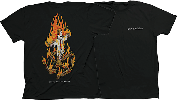 TOY MACHINE CHARRED CROSS II SS MEDIUM BLACK