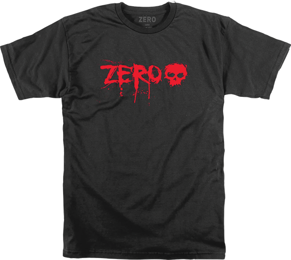 ZERO BLOOD TEXT SS SMALL BLACK
