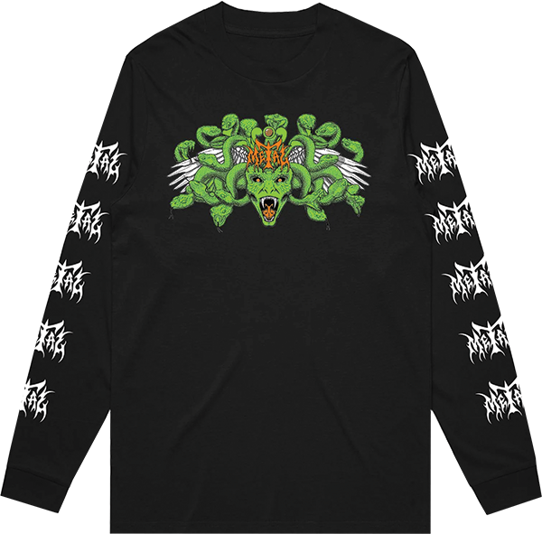 METAL MEDUSA LONGSLEEVE TSHIRT LARGE BLACK