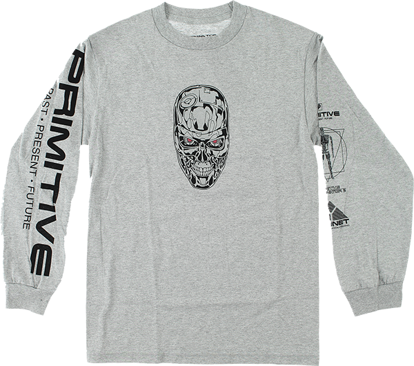 PRIMITIVE SKYNET LS SMALL HTH GRY
