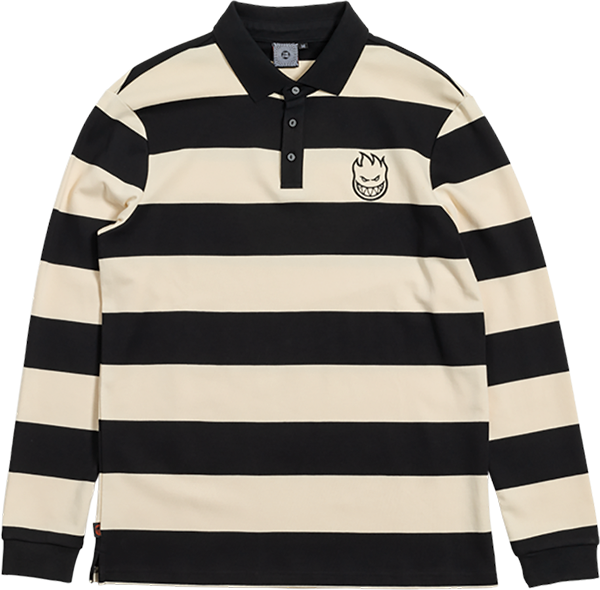 SPITFIRE BIGHEAD RUGBY LS MEDIUM OFF WHT/BLK