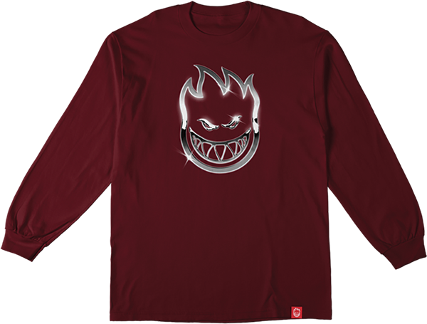 SPITFIRE CHROME BIGHEAD LONGSLEEVE SMALL MAROON