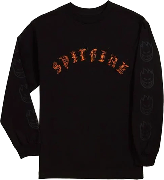 SPITFIRE OLD E EMBERS LONGSLEEVE SMALL BLK