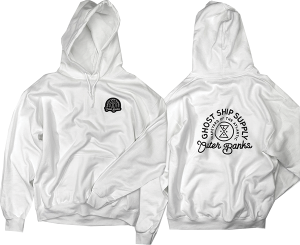 GHOST SHIP INSIGNIA HOODIE MEDIUM-WHITE