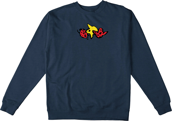 KROOKED LADYBUG CLASSIC CREW/SWT MEDIUM NAVY HEATHER
