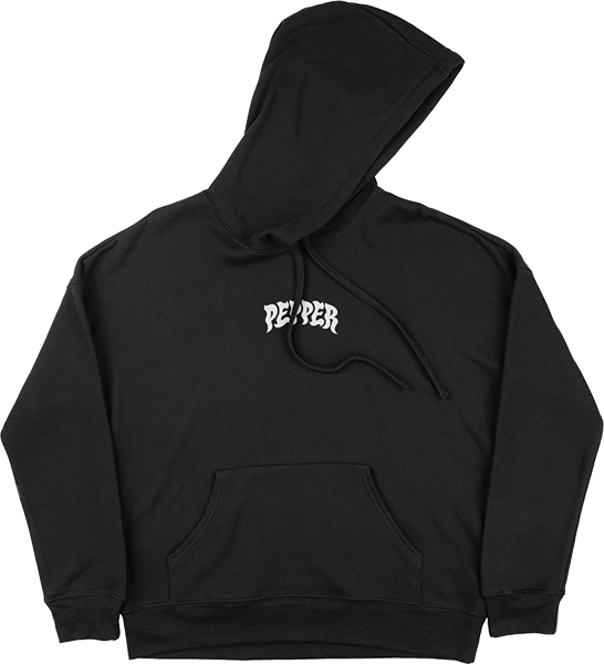PEPPER LOGO HOODIE SWEATSHIRT SMALL BLACK