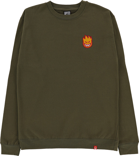 SPITFIRE LIL BIGHEAD FILL CREW SWT SMALL ARMY RED GOLD WHT