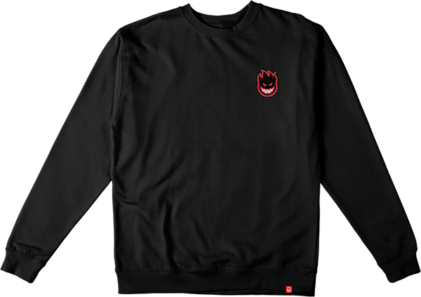 SPITFIRE LIL BIGHEAD FILL CREWNECK SWEATSHIRT MEDIUM-BLK/BLK/RED/WHT