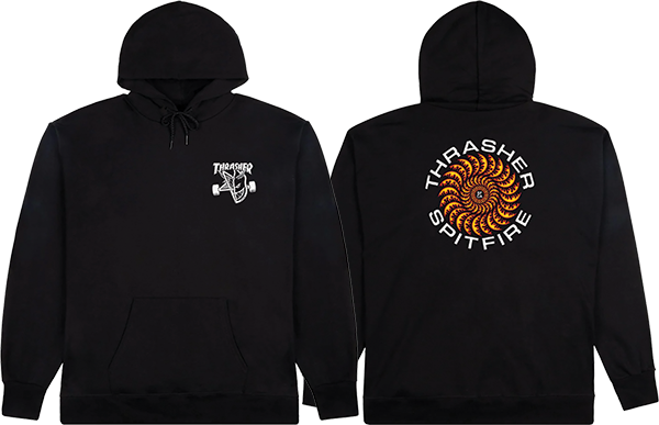 THRASHER SF CLASSIC SWIRL HOODIE SWEATSHIRT XLARGE BLACK