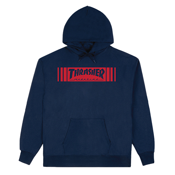 THRASHER BAR HOODIE LARGE NAVY
