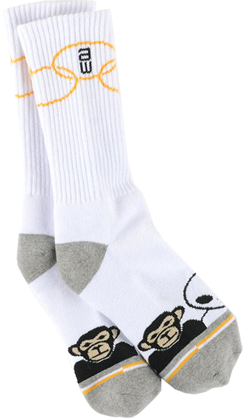 ALIEN WORKSHOP MISSING LINK CREW SOCKS WHT 1pr