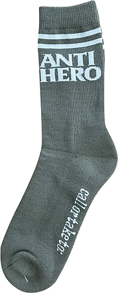 ANTI HERO BLACK HERO IF FOUND CREW SOCKS GRAY/WHITE