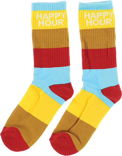 HAPPY HOUR STRIPES CREW SOCKS VINTAGE SOUL