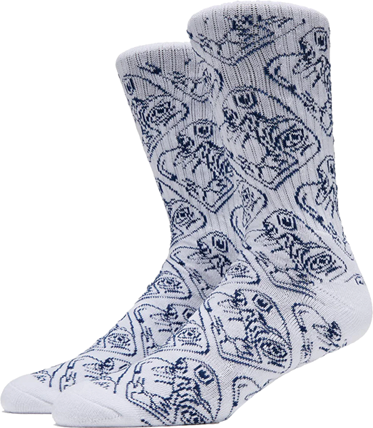 TOY MACHINE CUBIST CREW SOCKS WHITE 1pr