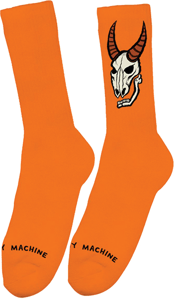 TOY MACHINE HEAVY METAL CREW SOCKS ORANGE 1pr