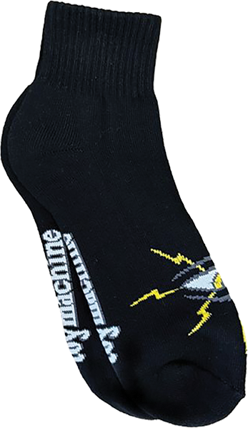 TOY MACHINE LIGHTENING EYE CREW SOCKS BLACK 1pr