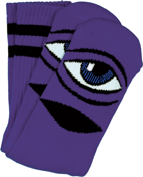 Toy Machine SECT EYE III CREW SOCKS PURPLE 1 pair