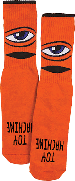 TOY MACHINE SECT EYE YOUTH CREW SOCKS ORANGE 1pair